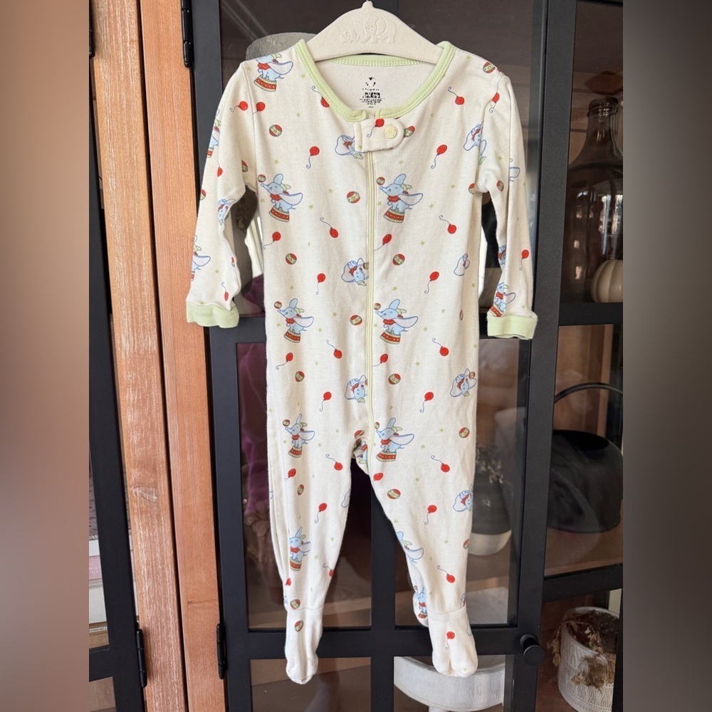 Vintage Disney Baby Dumbo footies zippy boy girl unisex nostalgia